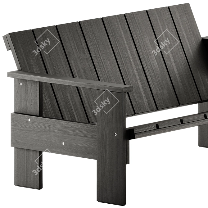 Modern Outdoor Sofa by Hay 3D model image 5