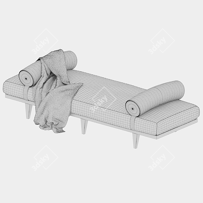 EDEYL Upholstered Bench Cazarina 3D model image 3