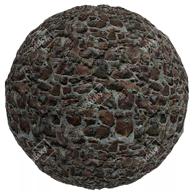 Rock Stone Covering Texture Pack 3D model image 4