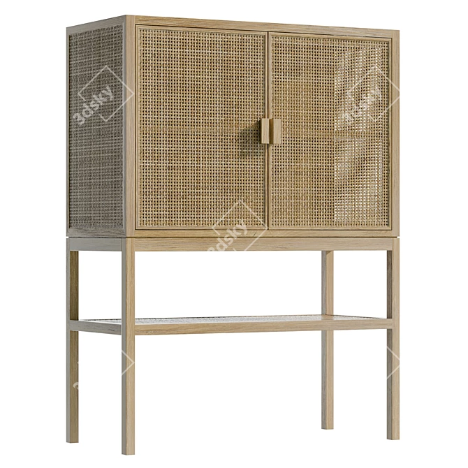 Bloomingville Sanna Cupboard - Realistic Detailed Model 3D model image 1