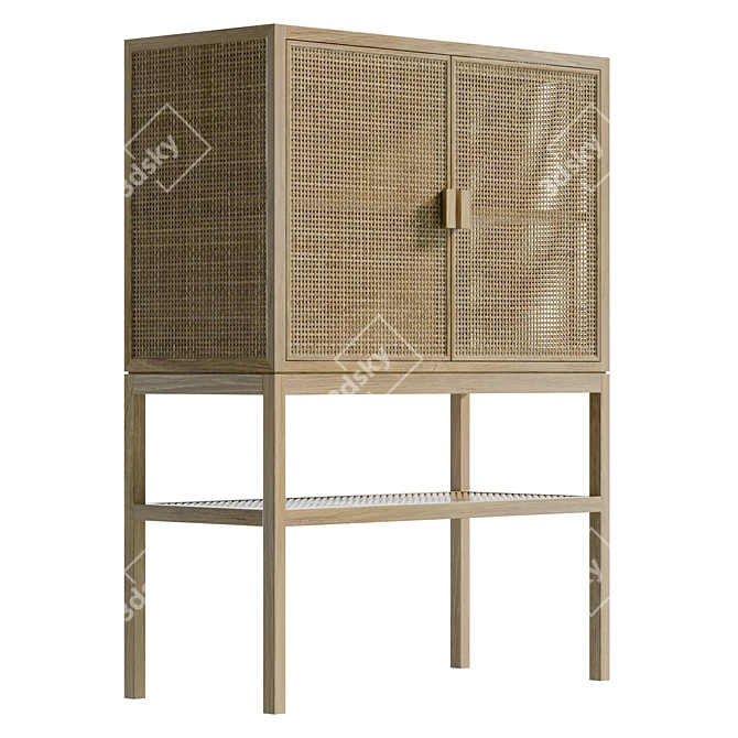 Bloomingville Sanna Cupboard - Realistic Detailed Model 3D model image 4