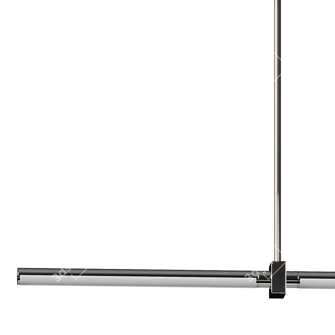 Modern Adjustable LED Linear Pendant 3D model image 4