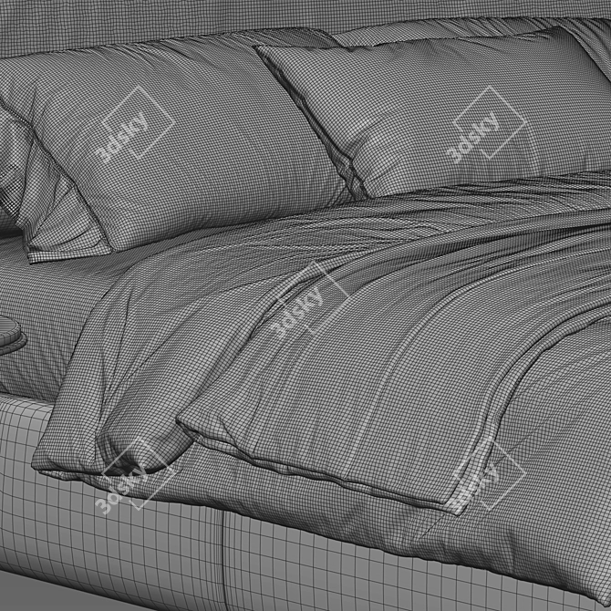 Modern Poliform Bruce Bed Model 3D model image 3