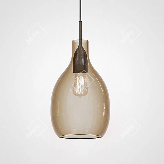 Industrial Style Pendant Light: LOVISA 3D model image 3