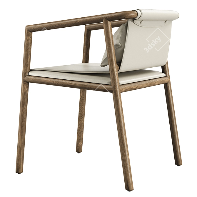 Scandinavian Style Modern Armchair 3D model image 6