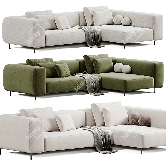 Brera Sectional Sofa by Former 3D model image 2