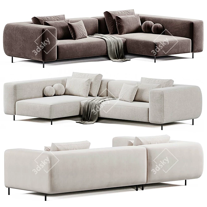 Brera Sectional Sofa by Former 3D model image 3