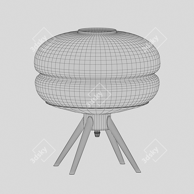 Modern Black Table Lamp 07706-T 3D model image 2