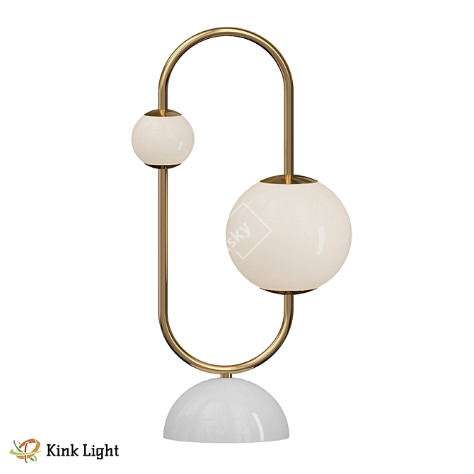 Alana White Desk Lamp 3D model image 1