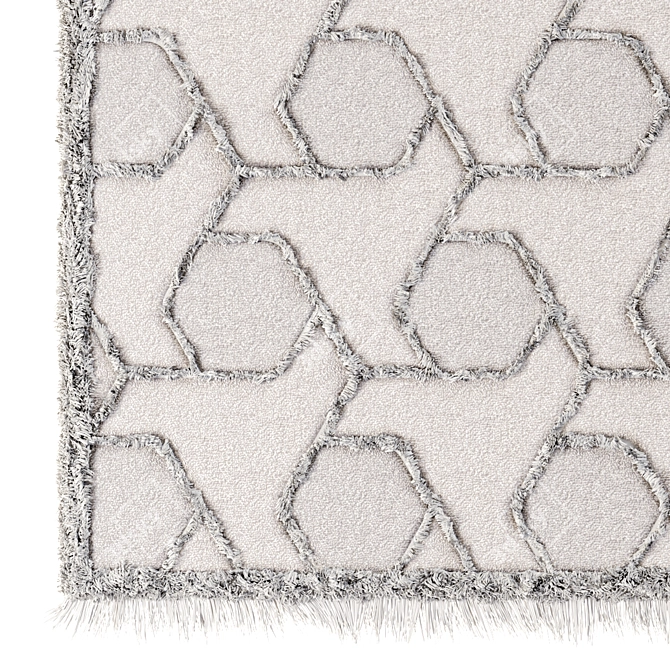 Designer Light Grey Carpet 230x160cm 3D model image 8