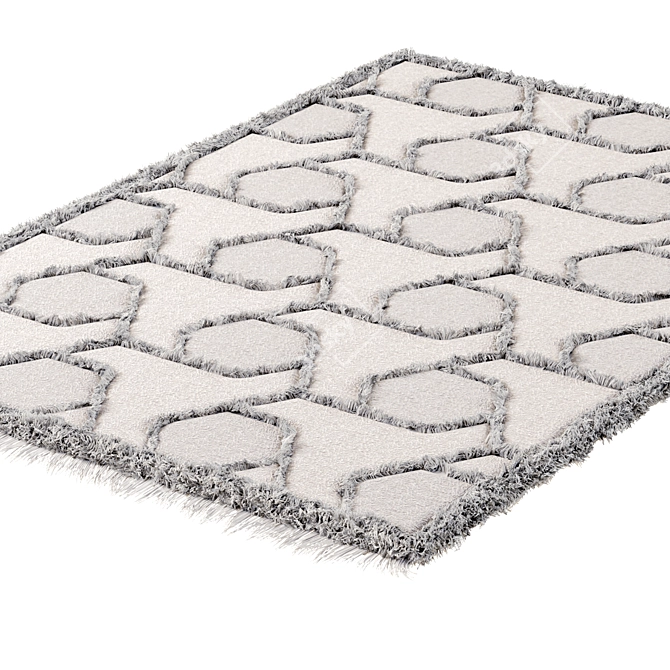 Designer Light Grey Carpet 230x160cm 3D model image 9