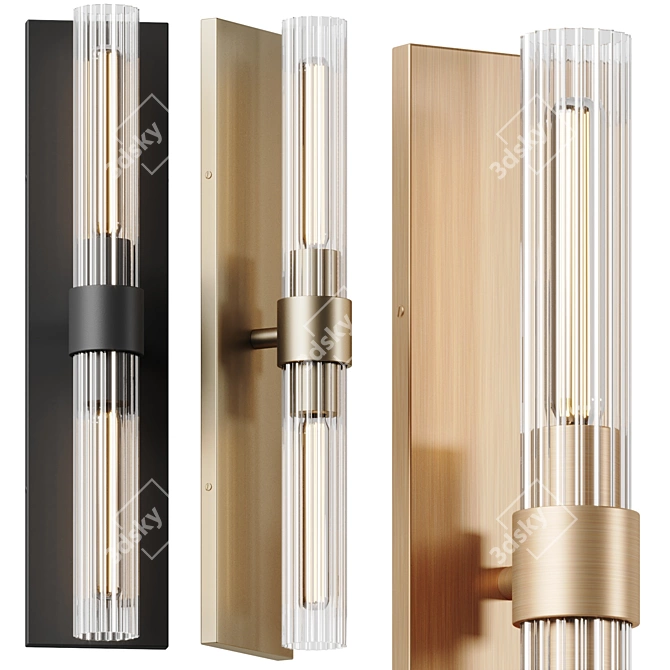 Elegant Sheridan Wall Sconce 3D model image 1