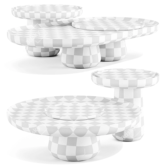 Italian Elegance: Bold Coffee Tables 3D model image 4