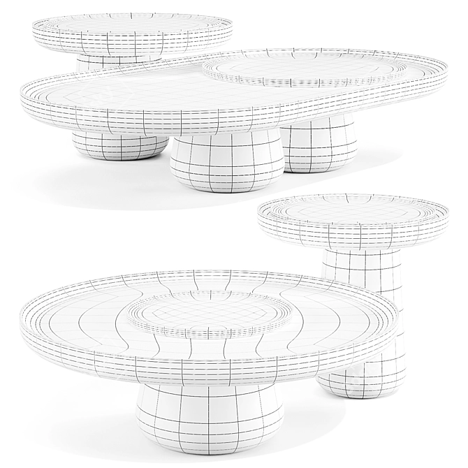 Italian Elegance: Bold Coffee Tables 3D model image 6
