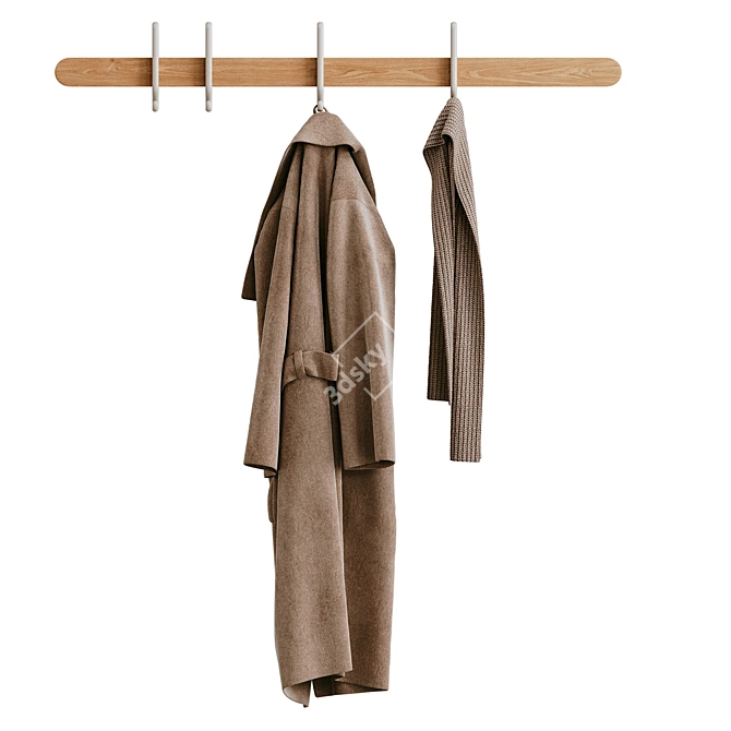 Bolia Coat Hanger with Hooks 3D model image 5