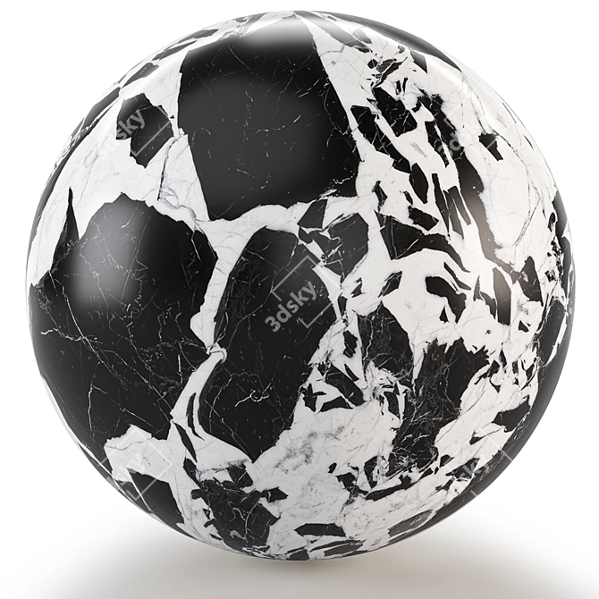 Glossy Marble Texture Collection 3D model image 4