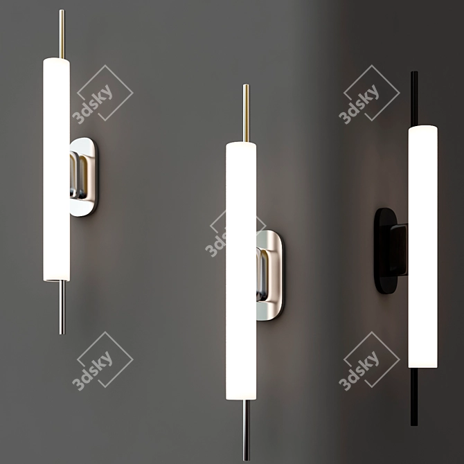 Sleek SONNEMAN Piccolo Wall Light 3D model image 2