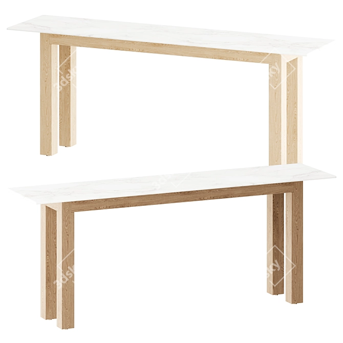 Sleek Modern Jessa Console Table 3D model image 1