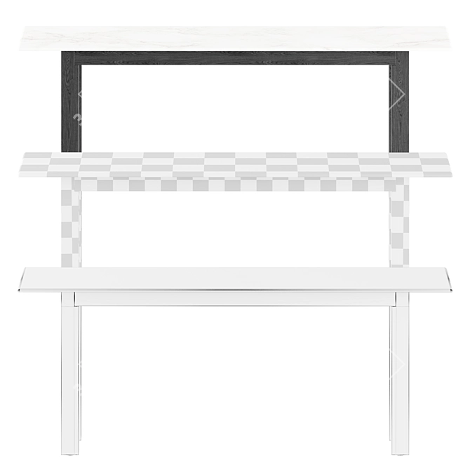 Sleek Modern Jessa Console Table 3D model image 2