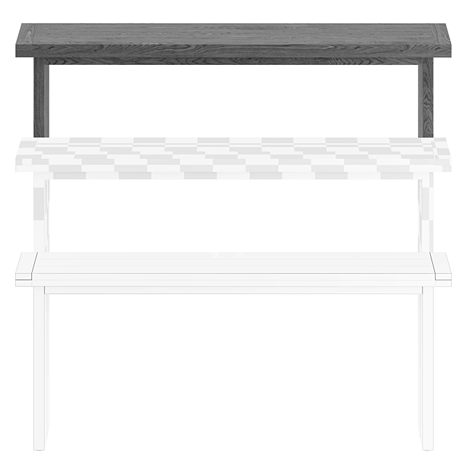 Sleek Modern Warby Console Table 3D model image 2