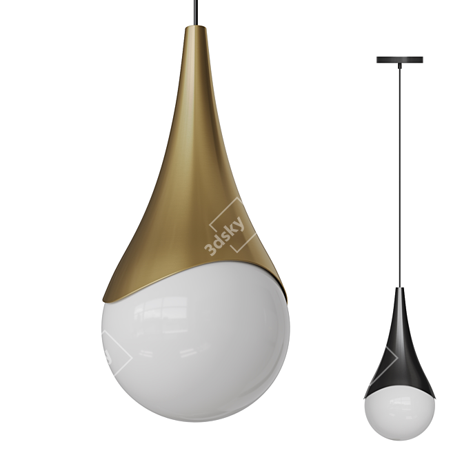 Modern Hanging Pendant Light "Shady 3D model image 1