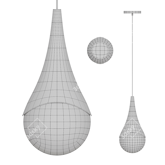 Modern Hanging Pendant Light "Shady 3D model image 4