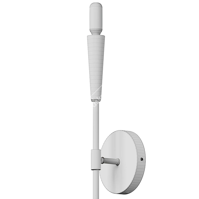 Modern Steel Wall Sconce Fixture 3D model image 4