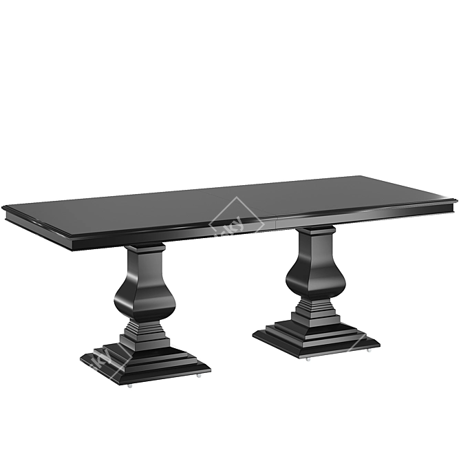 Classic Dining Table 210x90 cm 3D model image 2