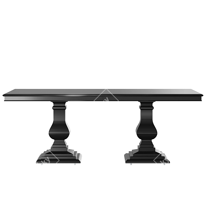 Classic Dining Table 210x90 cm 3D model image 3