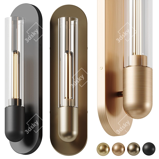 Elegant Tully Wall Sconce 3D model image 1