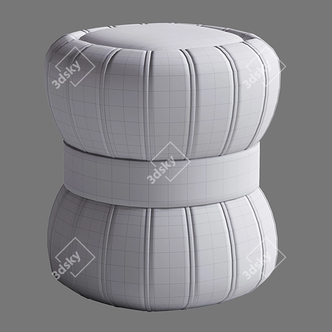 Modern Round Ottoman 3D Model 3D model image 5