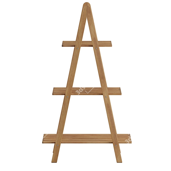 Rustic Outdoor Shelving Unit: 3D Model 3D model image 3
