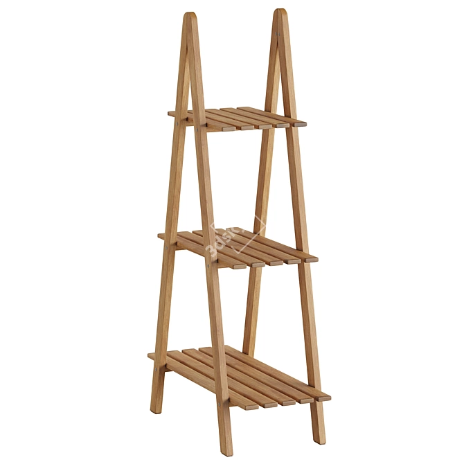 Rustic Outdoor Shelving Unit: 3D Model 3D model image 5