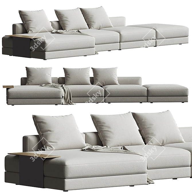 Elegant Versache V21 Luxury Sofa 3D model image 1