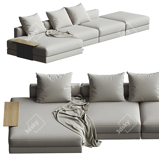 Elegant Versache V21 Luxury Sofa 3D model image 2