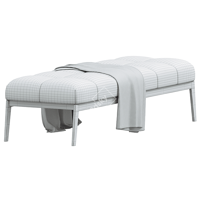 Sleek Tuulla Modern Bench 3D model image 3
