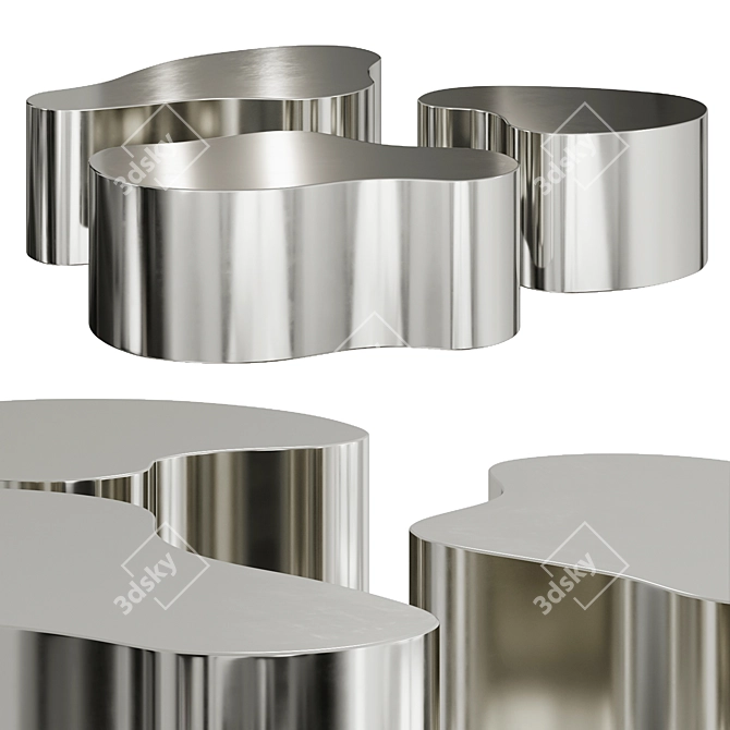 Springer Ltd Stainless Steel Tables 3D model image 2