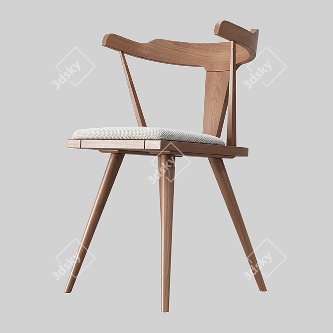 Stylish Dining Chair Angelo 3D model image 1