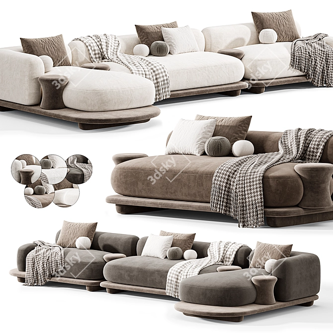 Modern Busnelli Grumetto 03 Sofa 3D model image 5