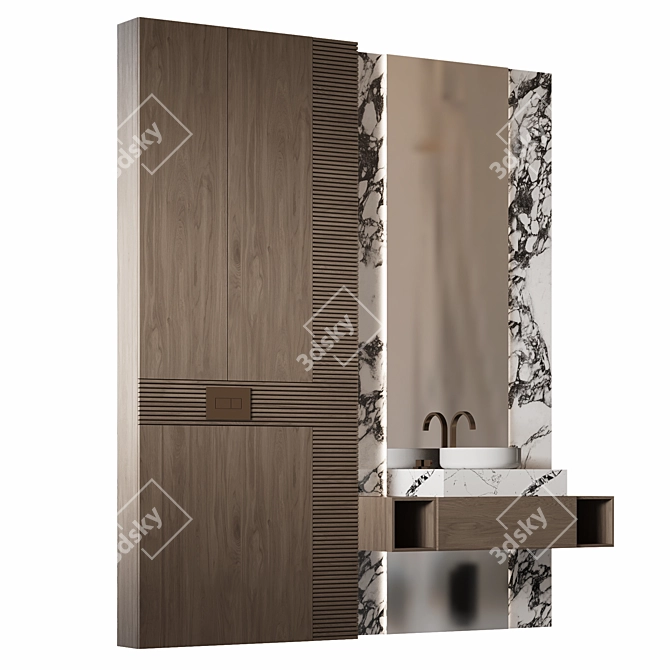 Luxurious Bath Set Essentials 3D model image 2