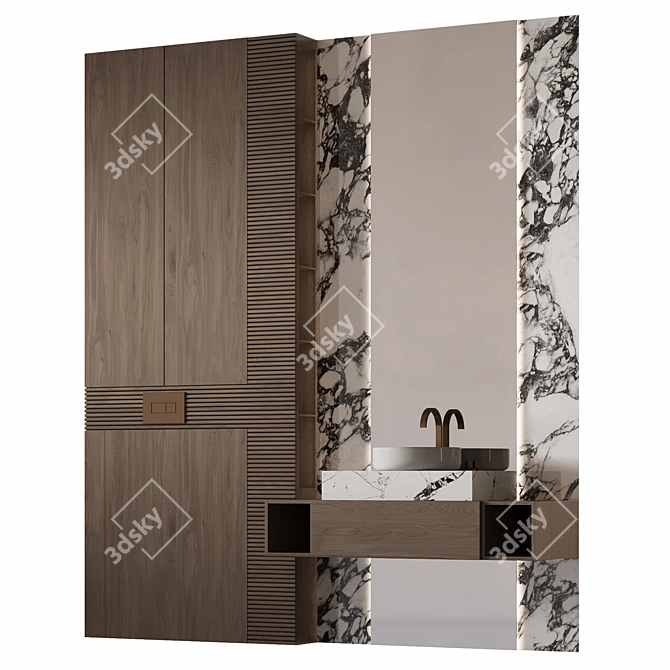 Luxurious Bath Set Essentials 3D model image 3