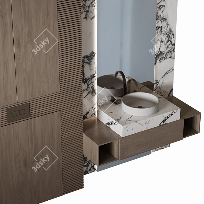 Luxurious Bath Set Essentials 3D model image 4