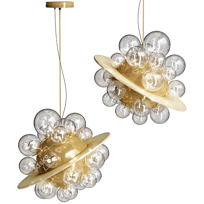 Sleek IONA UFO Pendant Collection 3D model image 3