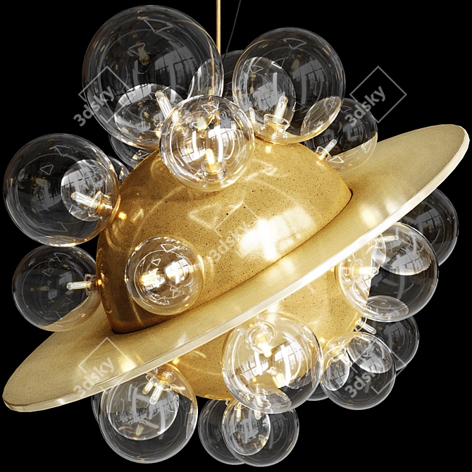 Sleek IONA UFO Pendant Collection 3D model image 4