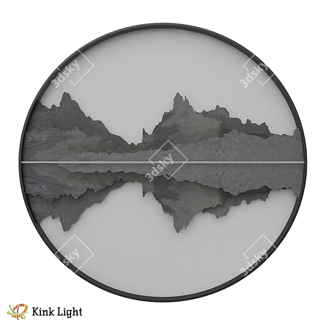 Dimmable Black Palatine LED Ceiling Light 3D model image 1