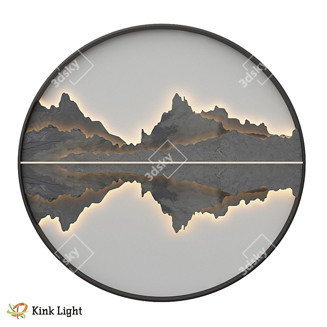 Dimmable Black Palatine LED Ceiling Light 3D model image 2