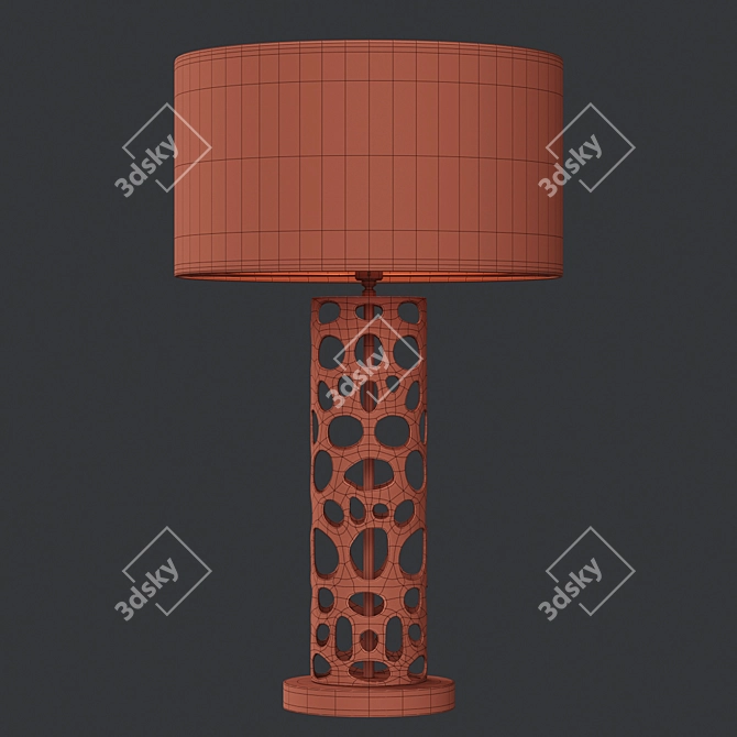 Vintage Brass Table Lamp Dix 3D model image 5