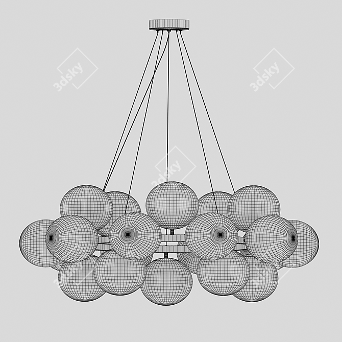 Scandinavian Style Chandelier by Kink Light 3D model image 2