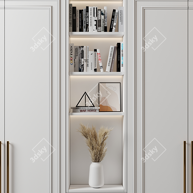 Customizable Wardrobe 128: High-End Render-Ready 3D model image 4