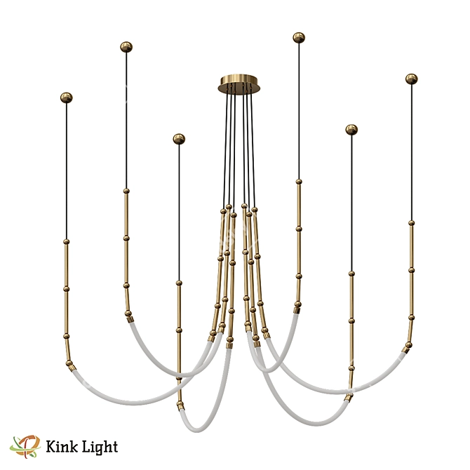 Bofor Bronze Pendant Chandelier 160cm 3D model image 1